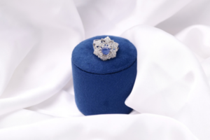 lotus-sapphire-ring-925-stamped-silver-kanwal-front.webp